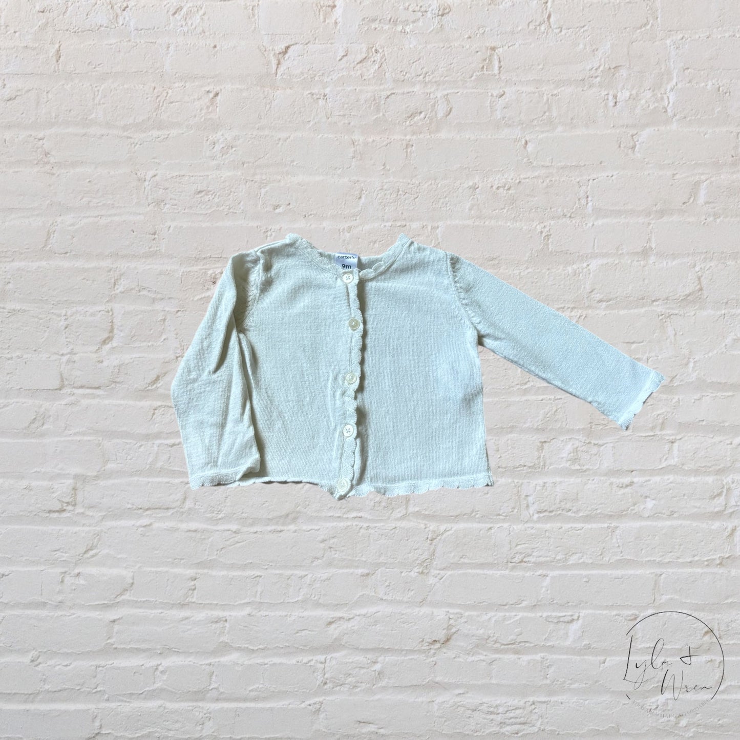 Carter’s White Button Up Cardigan | 9 M