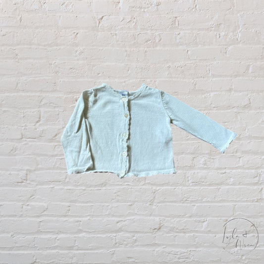 Carter’s White Button Up Cardigan | 9 M