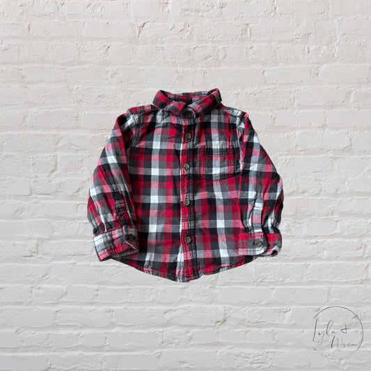 Joe Fresh Plaid Button Up Shirt | 18-24 M