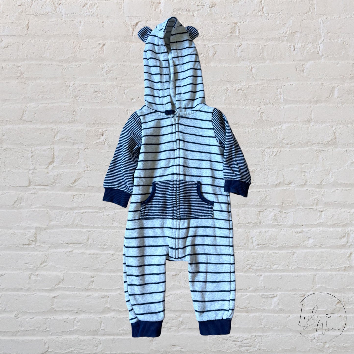 Carter’s Striped Fleece Lined Suit | 9 M