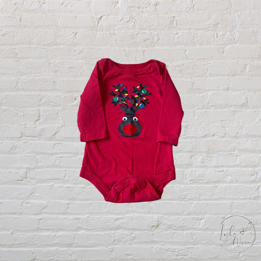 George Christmas Reindeer Bodysuit | 6-12 M