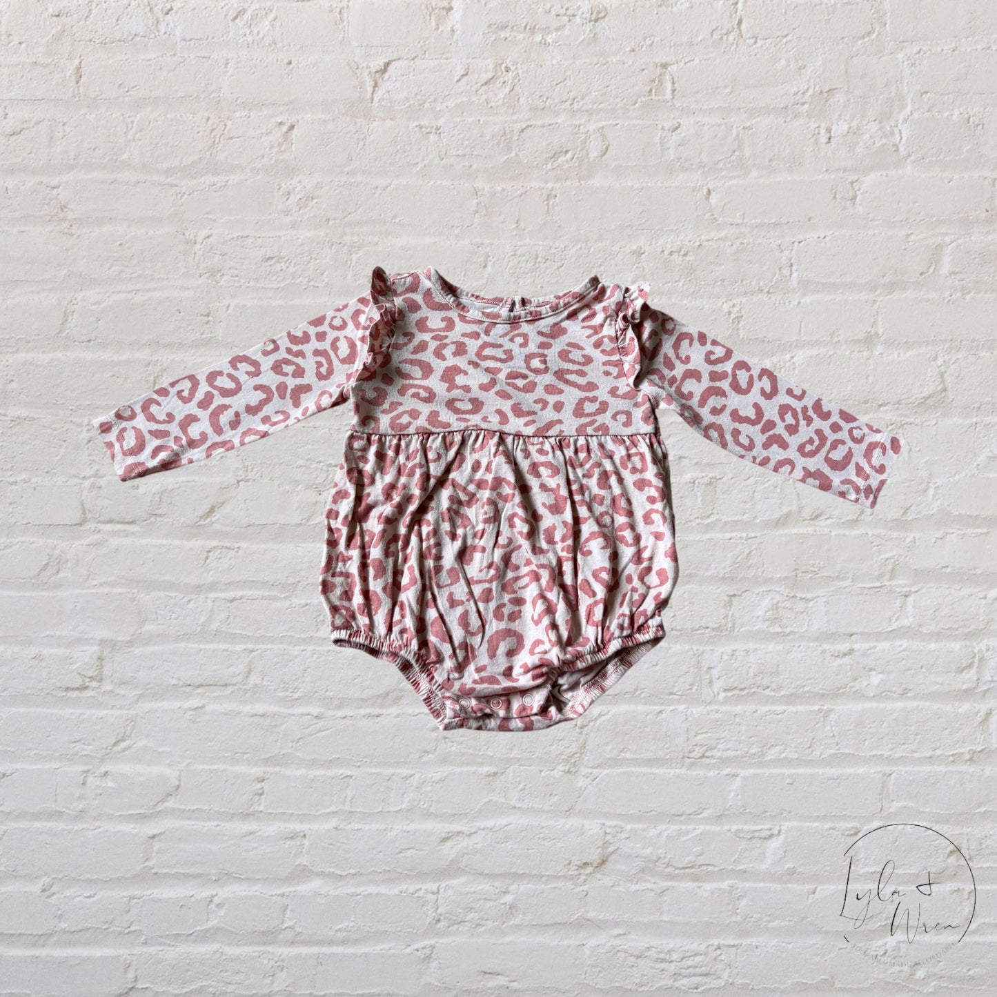 Old Navy Pink Animal Print Bodysuit | 6-12 M