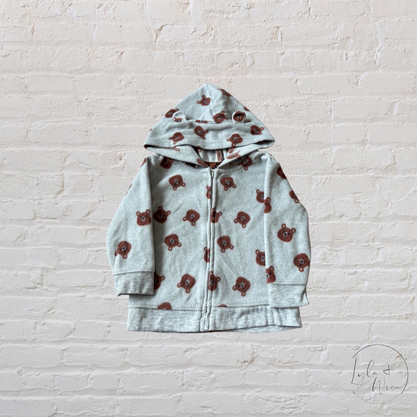 George Fleece Bear Print Hoodie | 12-18 M