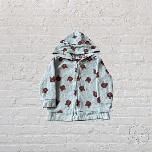 George Fleece Bear Print Hoodie | 12-18 M