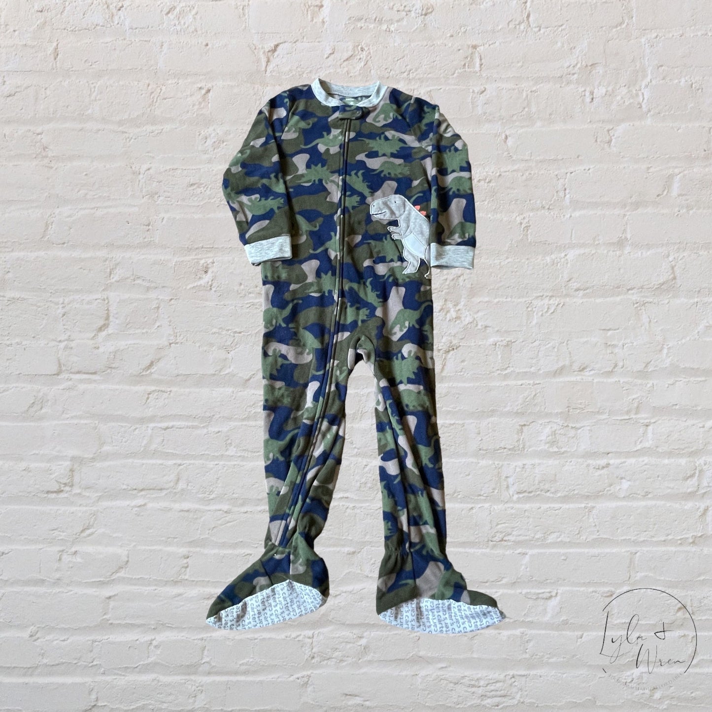 Carter’s Camo Dinosaur Fleece Sleeper | 4T