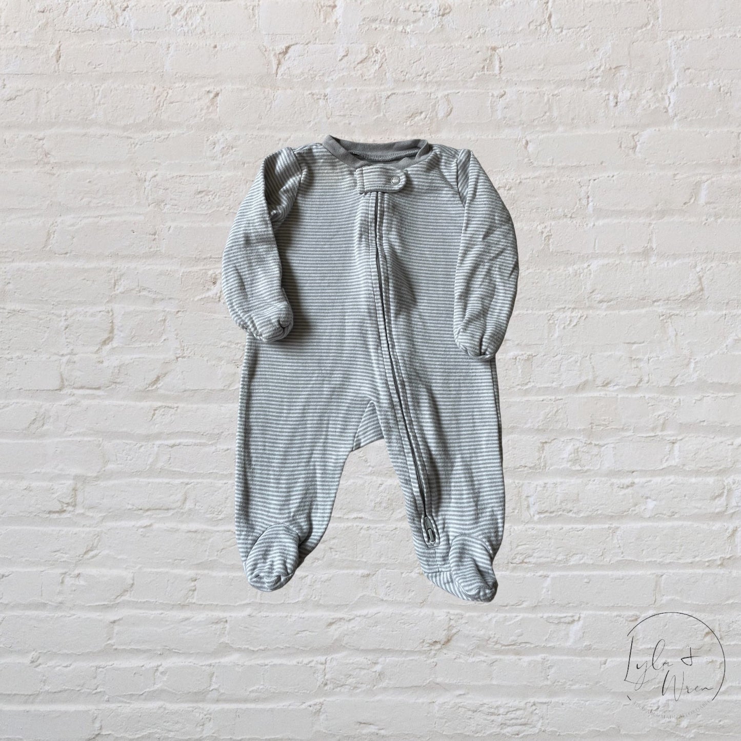 Carter's Grey Stripe Sleeper | NB