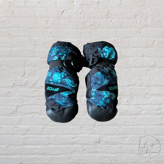 Kombi Blue Floral Winter Gloves | Junior XS