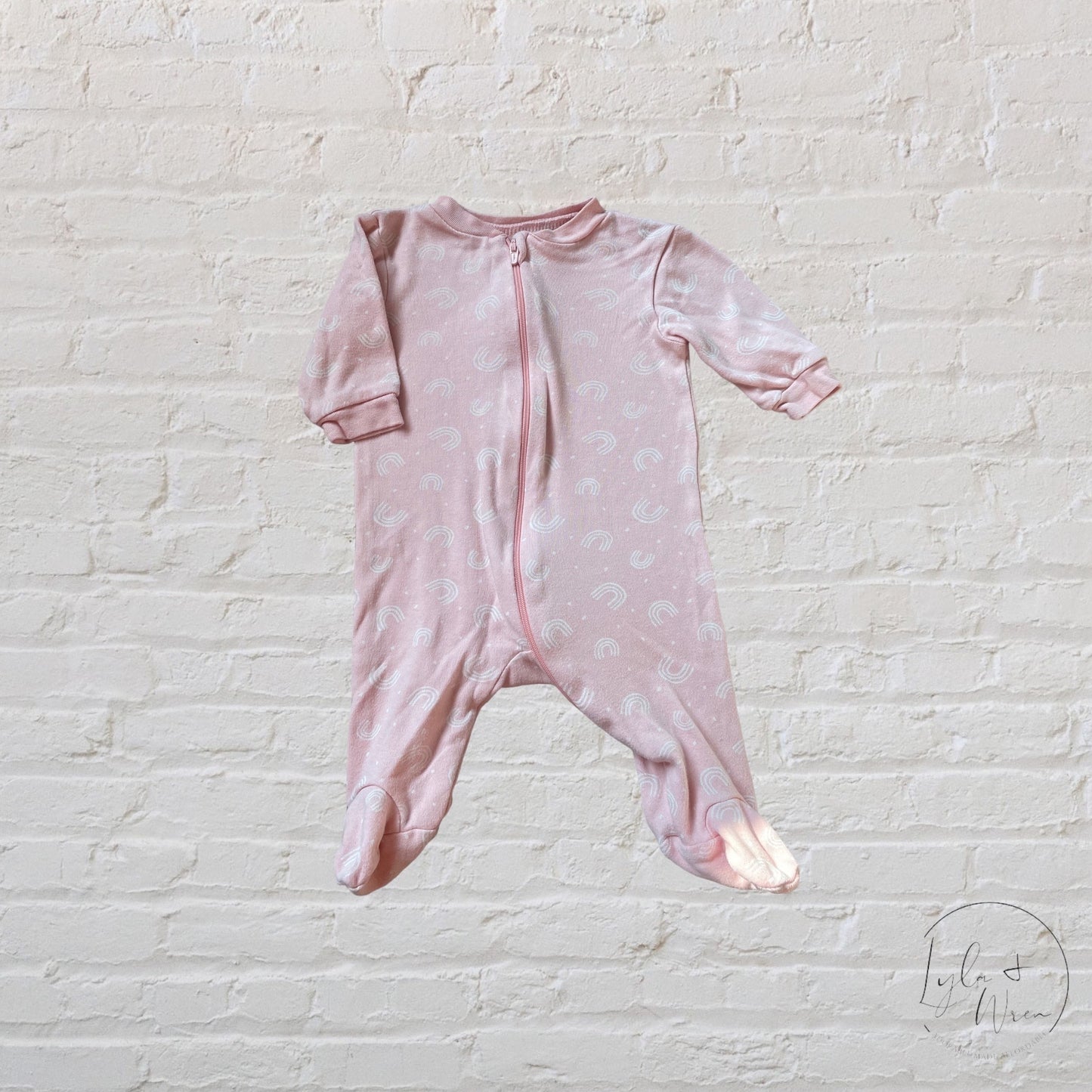 George Soft Pink Rainbow Sleeper | 0-3 M