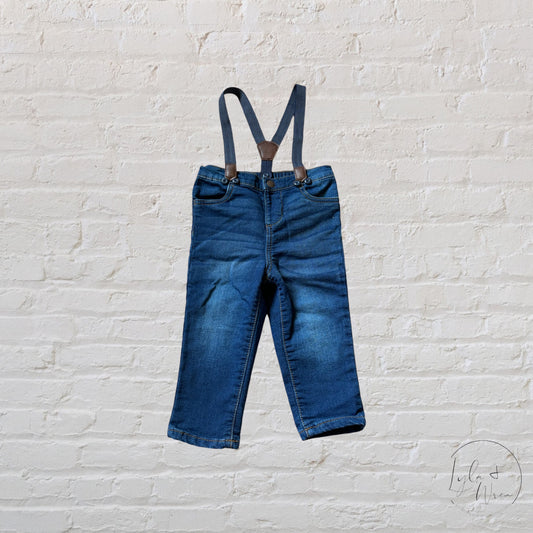 Baby B’Gosh Suspender + Jeans Set | 18 M