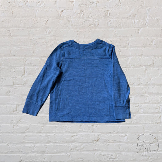 Old Navy Blue Heathered Long Sleeve Shirt | 2T