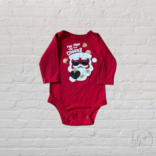 George “I’m Here For The Cookies” Santa Bodysuit | 12-18 M