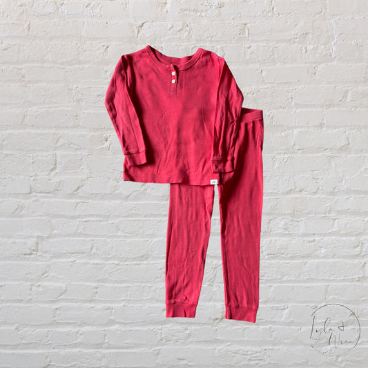 Gap Bright Pink Organic Cotton Henley Lounge Set | 4T