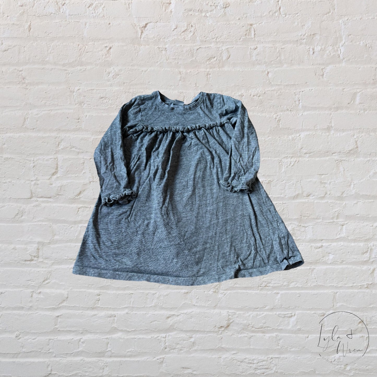 Next Grey Ruffle Dress | 4-5