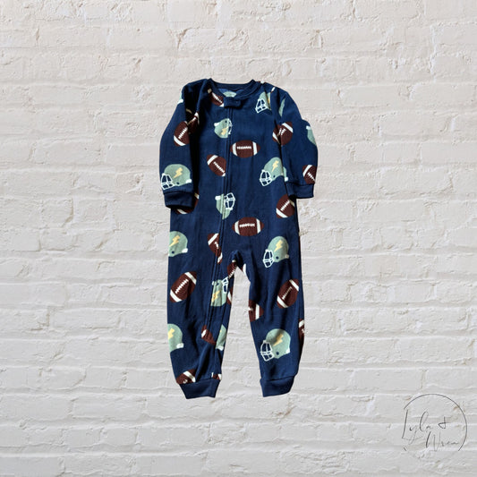 Carter’s Footless Fleece Football Sleeper | 3T