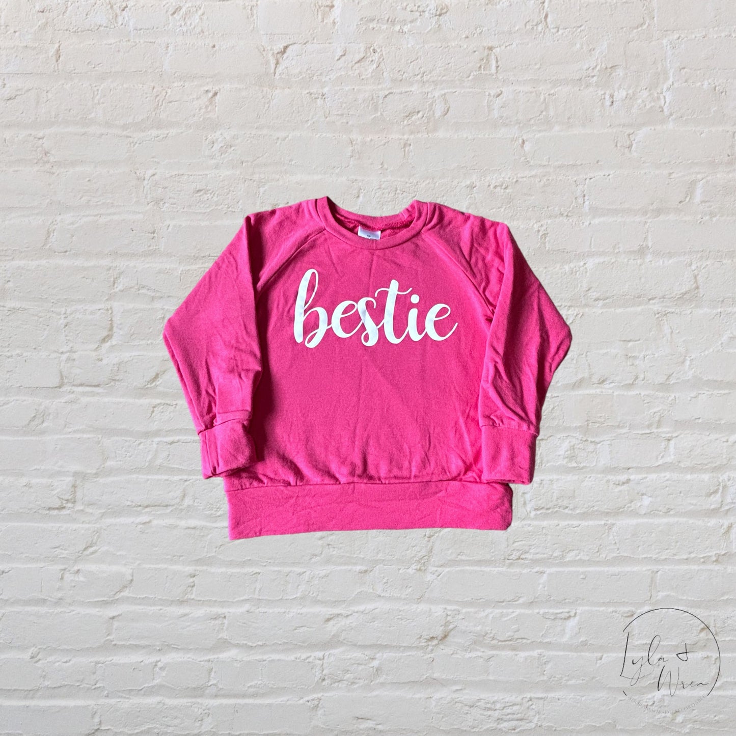 Posh & Cozy Hot Pink Bestie” Crewneck | 1T