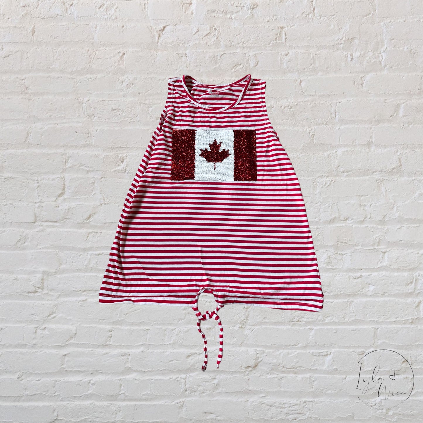 The Children’s Place Reversible Sequin Canada Flag Top | Youth XXL / 16