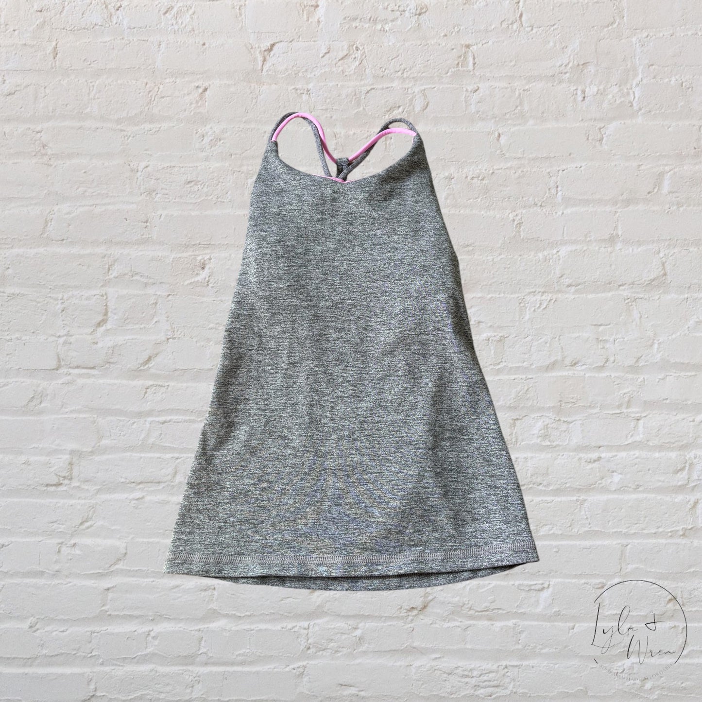 Ivivva Pink + Grey Open Back Tank Top | 7