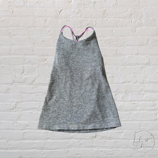 Ivivva Pink + Grey Open Back Tank Top | 7