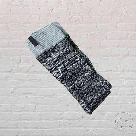 Ivivva Heathered Black + Grey Leg Warmers | Youth M/L