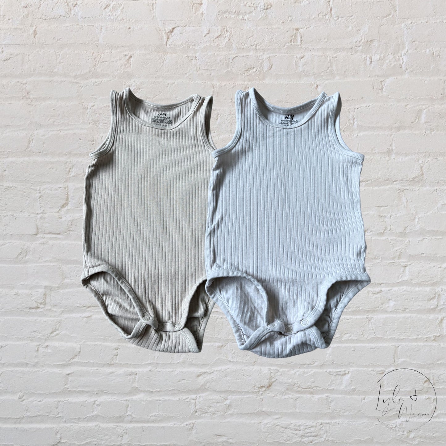 H&M 2 Piece Neutral Bodysuits | 9-12 M