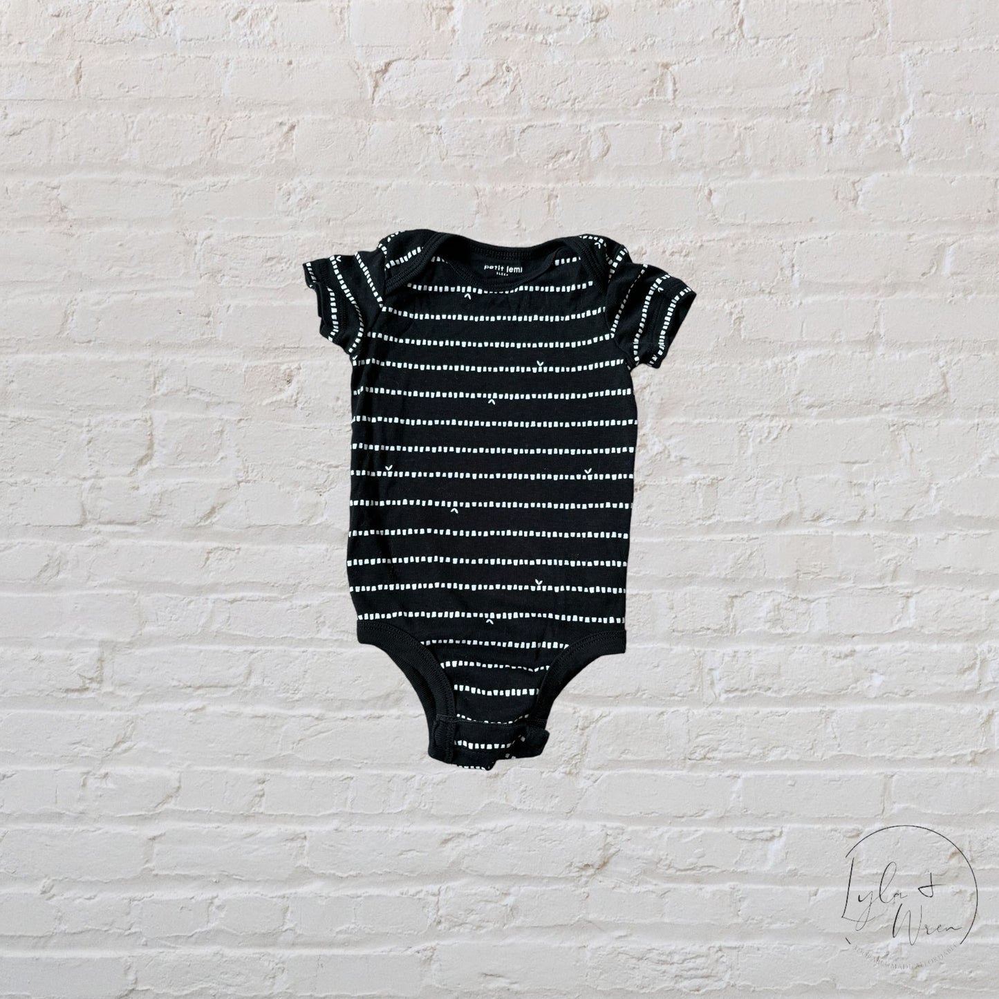 Petit Lem Black + White Bodysuit | 6 M