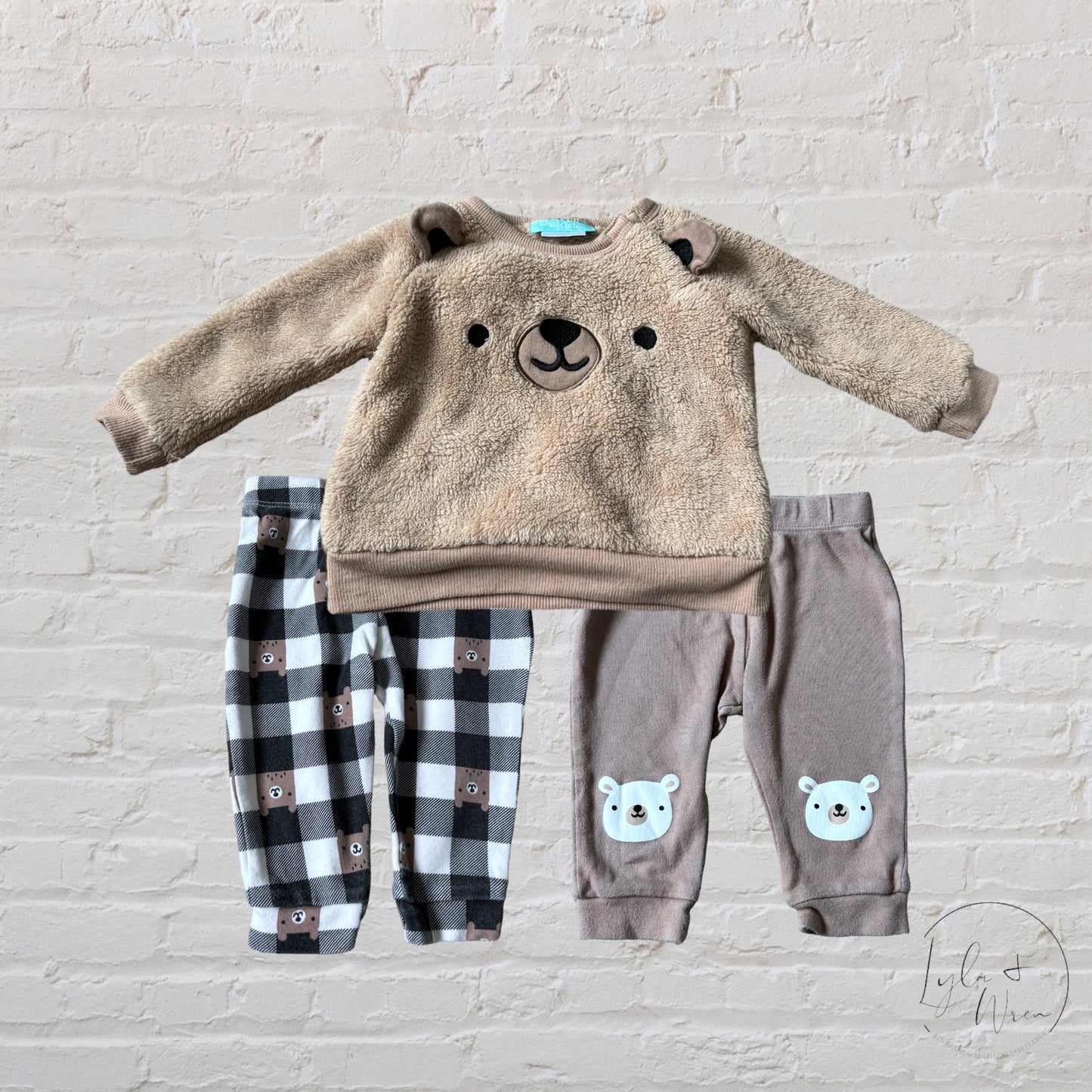 Pekkle 3 Piece Teddy Bear Outfit Set | 6 M