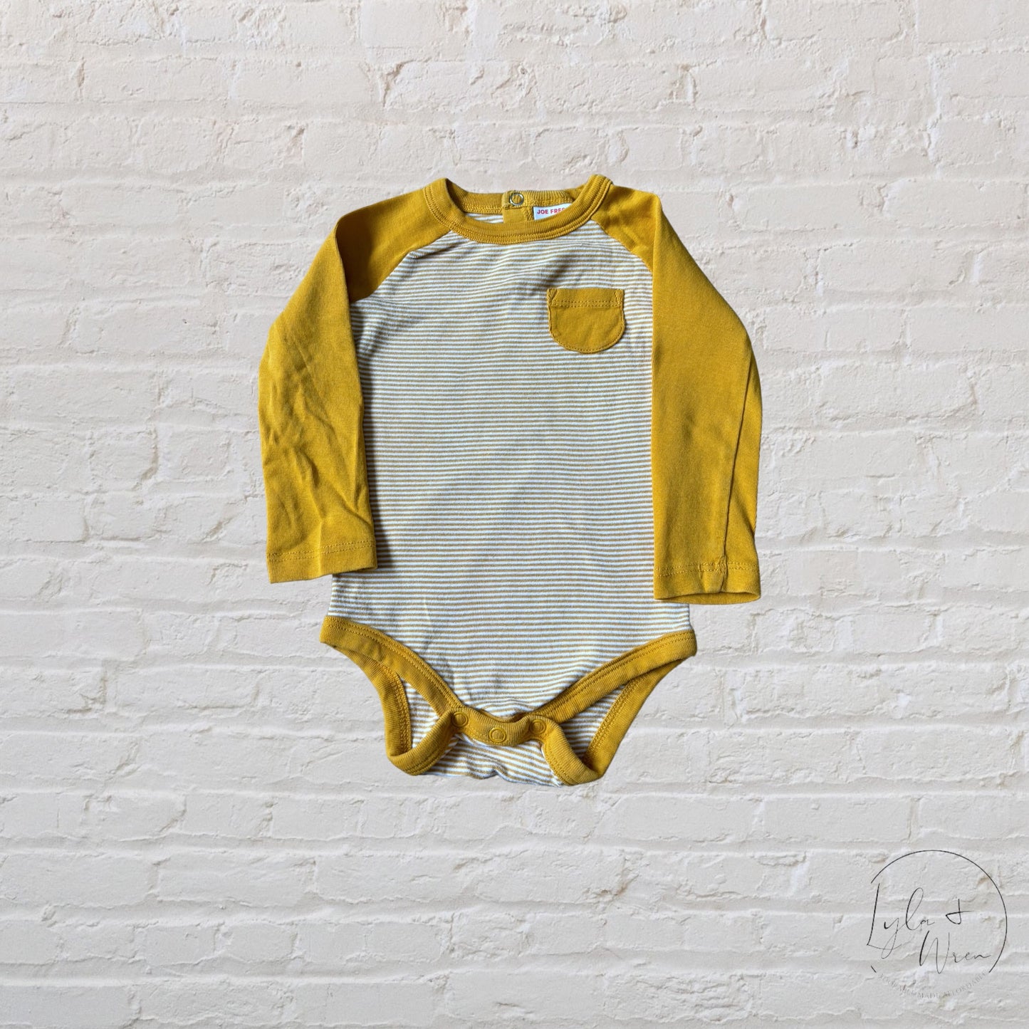 Joe Fresh Yellow Henley Bodysuit | 6-12 M