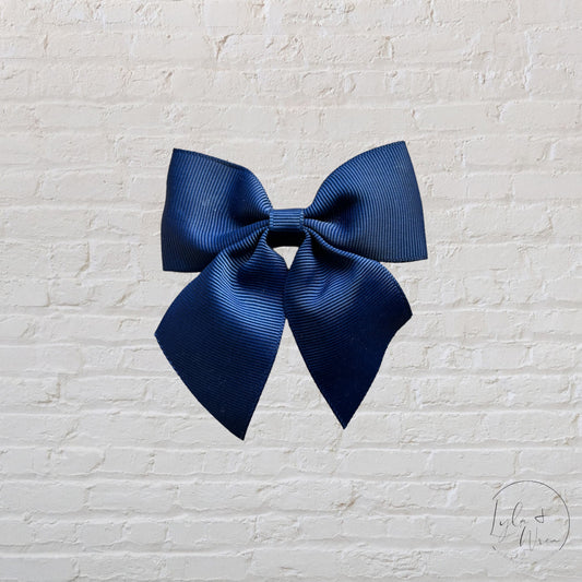 Sparkle In Pink 3.5 Inch Bow | Navy