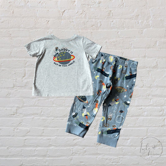 Garanimals “Daddy is Out of This World” Space Themed Sleepwear | 24 M