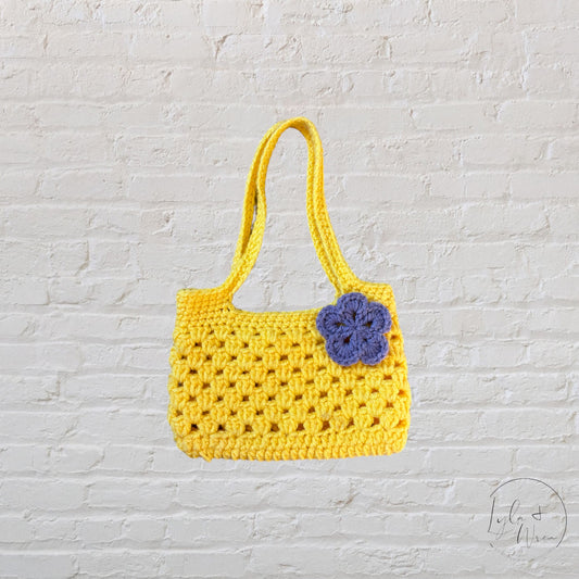 Handmade Crocheted Purse | Yellow