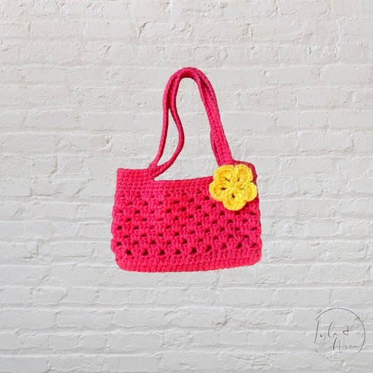 Handmade Crocheted Purse | Pink