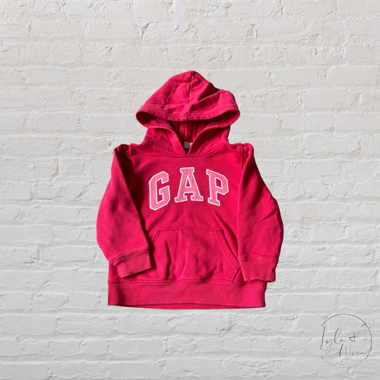 Gap Red + Pink Pullover Hoodie | 4