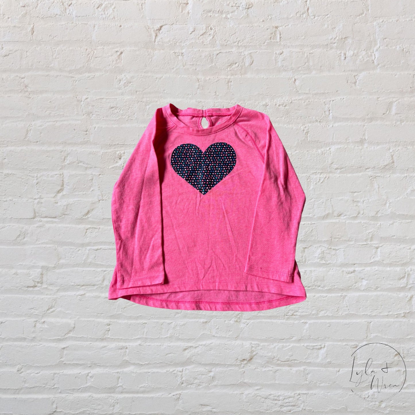 Oshkosh Neon Pink Keyhole Bow Shirt | 3T