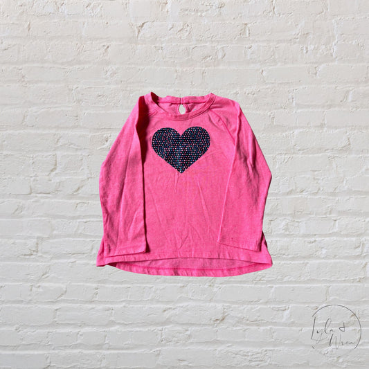 Oshkosh Neon Pink Keyhole Bow Shirt | 3T