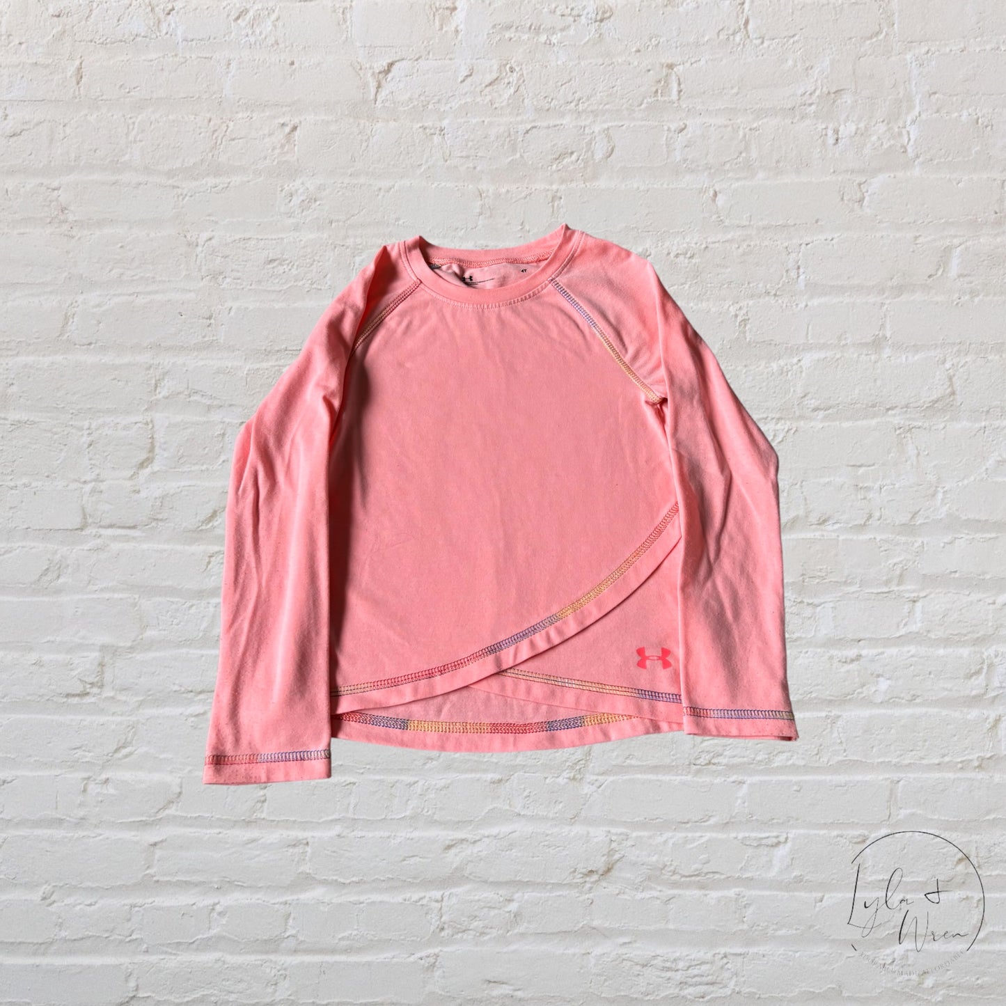 Under Armour Coral Long Sleeve With Rainbow Stitching | 4T