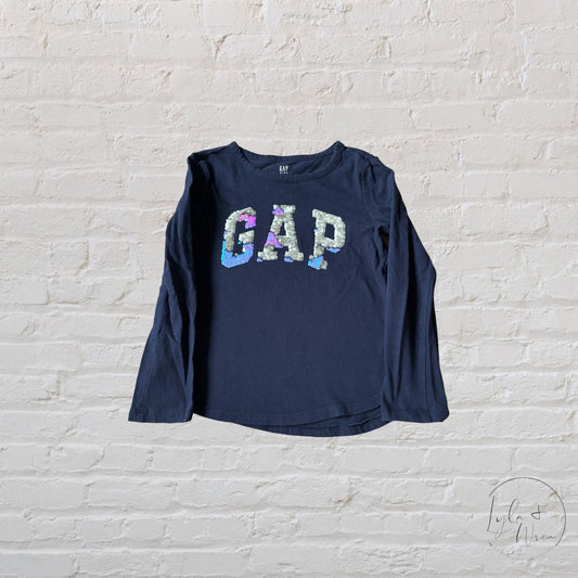 Gap Reversible Sequin Logo Shirt | XS 4-5