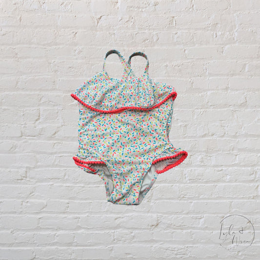 Cat & Jack Neon Sprinkle Swimsuit | 4T