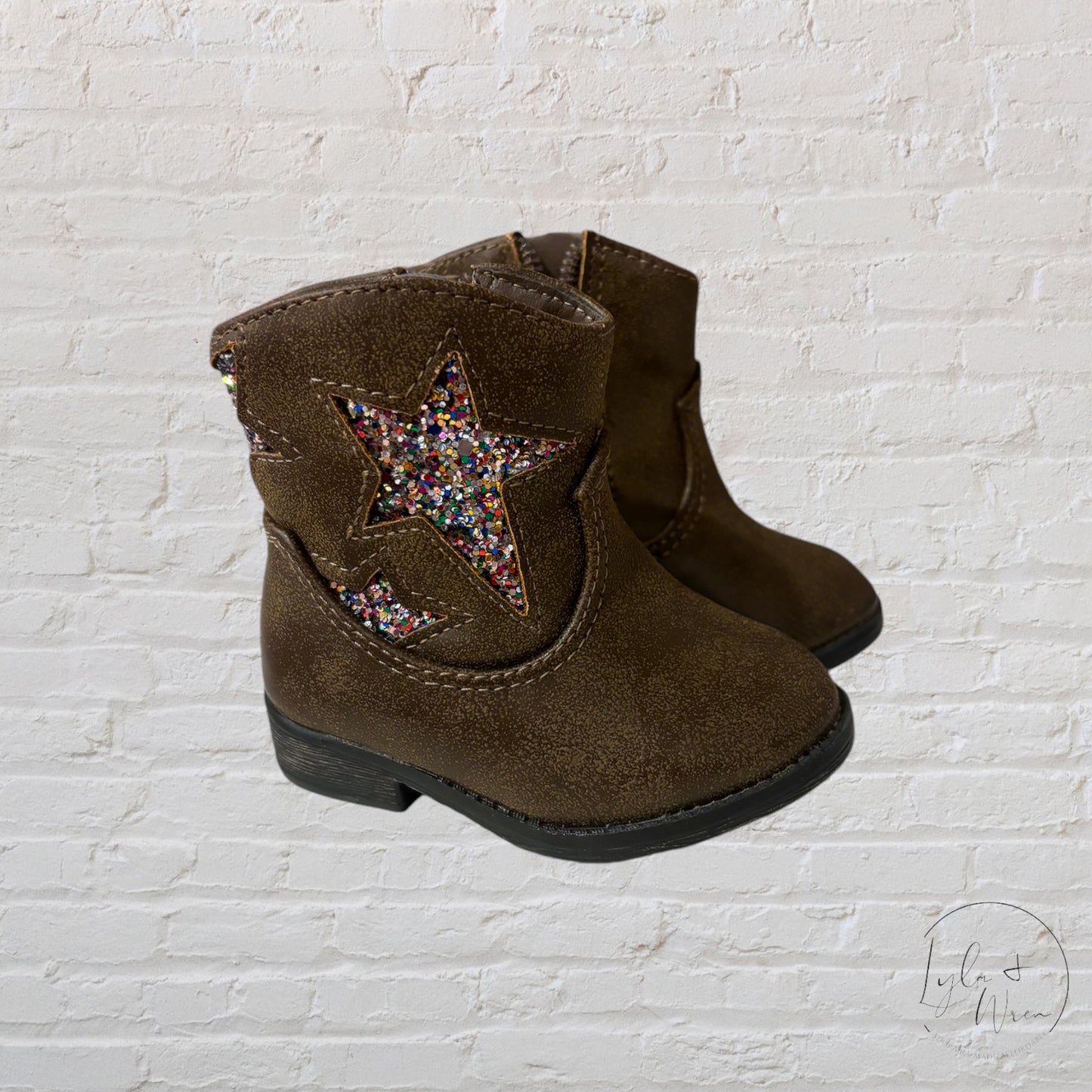 Garanimals Sparkly Brown Cowboy Boots | Infant/Toddler 2