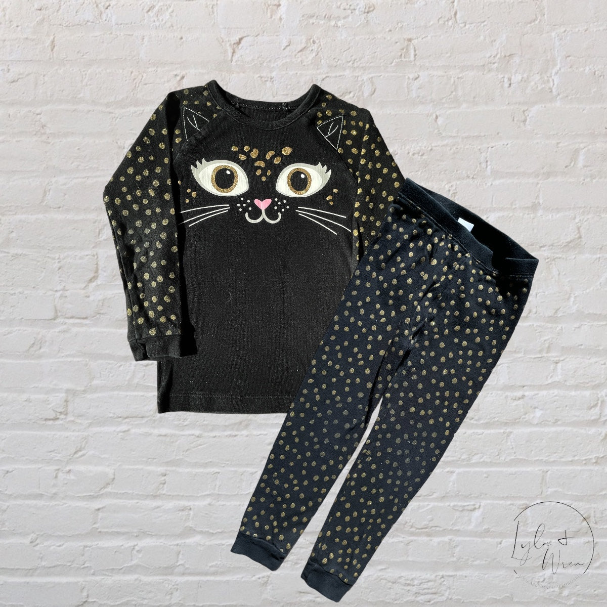 Gap Black + Gold Sparkle Sleepwear Set | 4