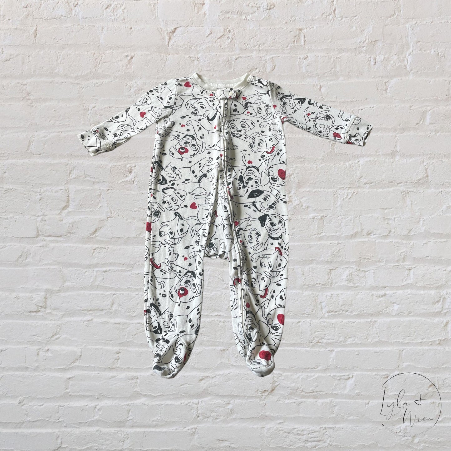 Gap 101 Dalmatian Hearts Sleeper | 6-9 M