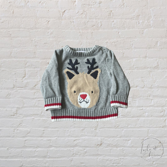 Joe Fresh Reindeer Sweater | 3-6 M