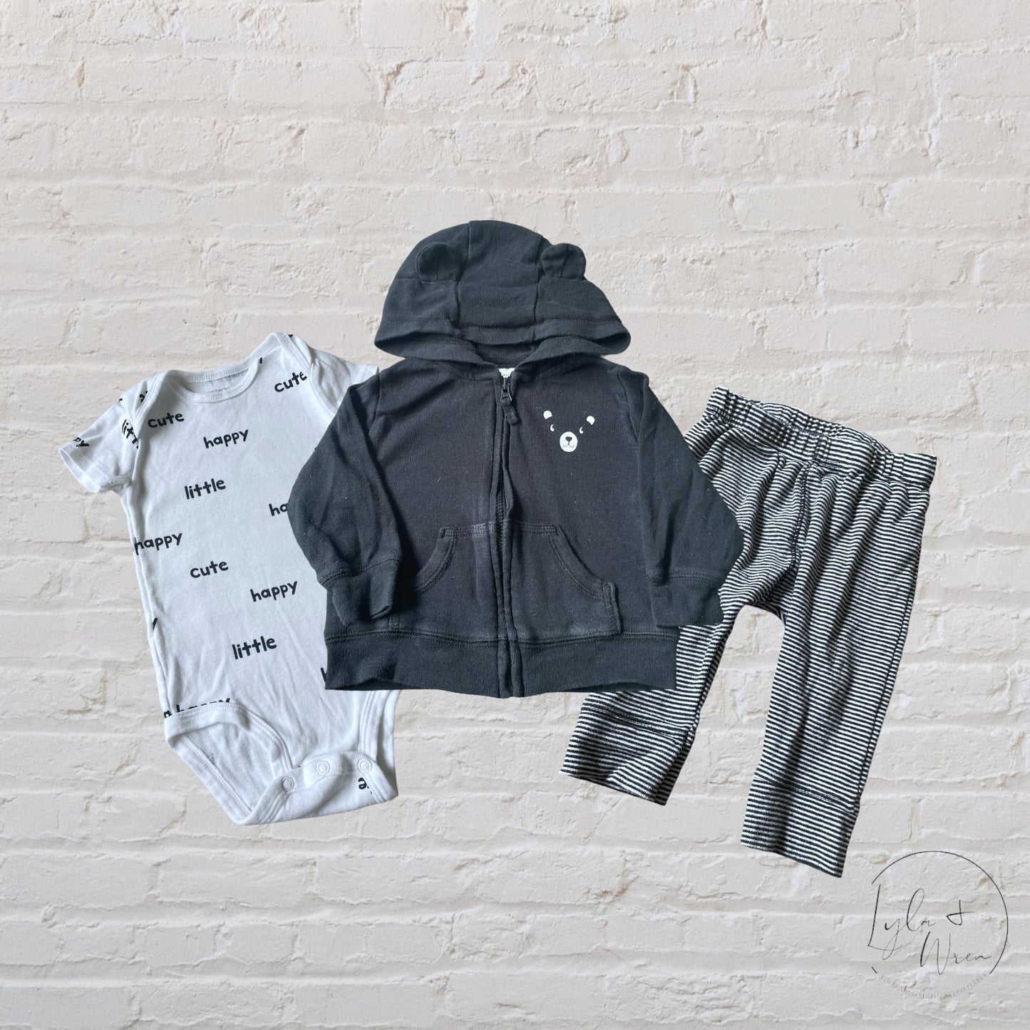 Carter’s Black+White 3 Piece Set | 3 M