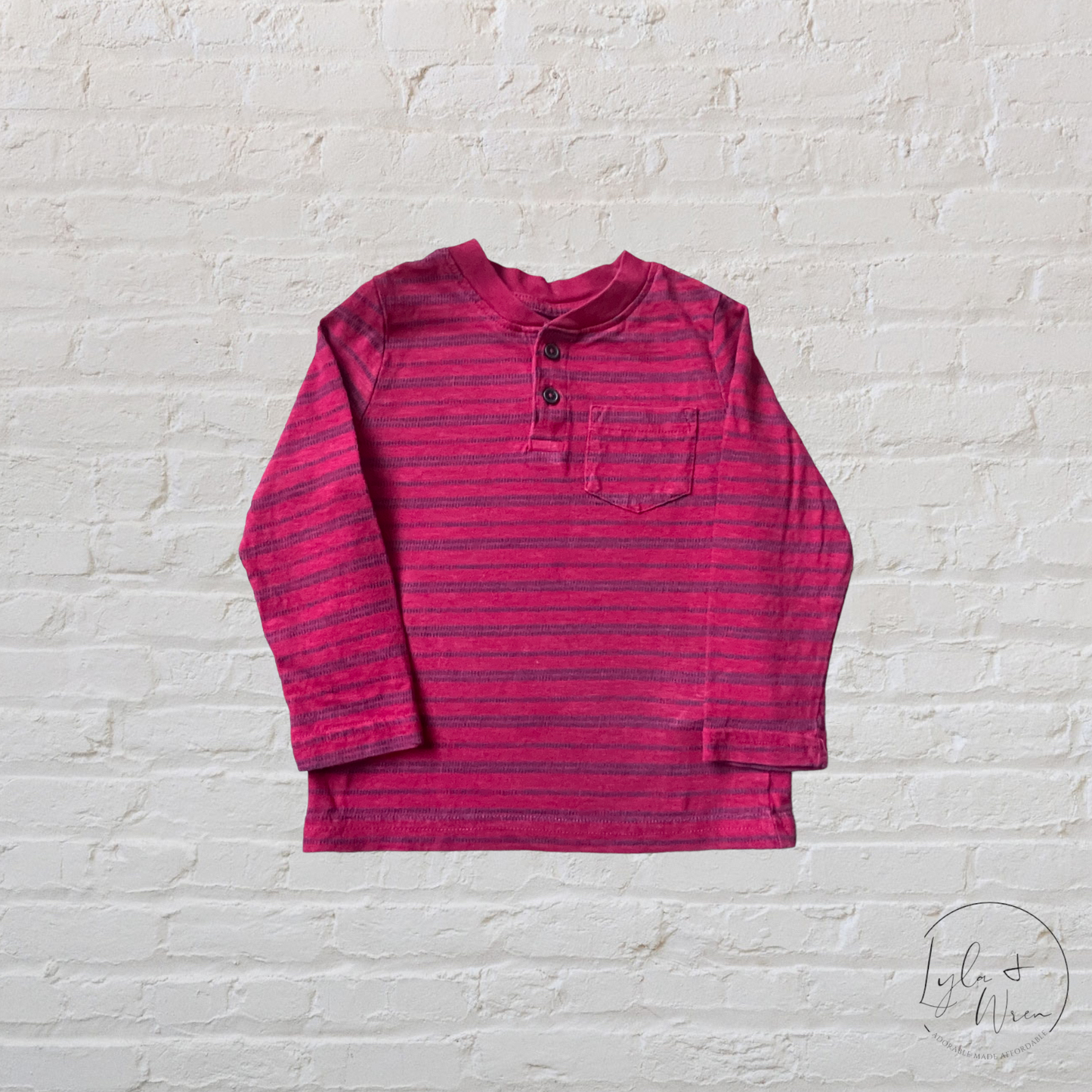 Joe Fresh Red Stripe Shirt | 2T