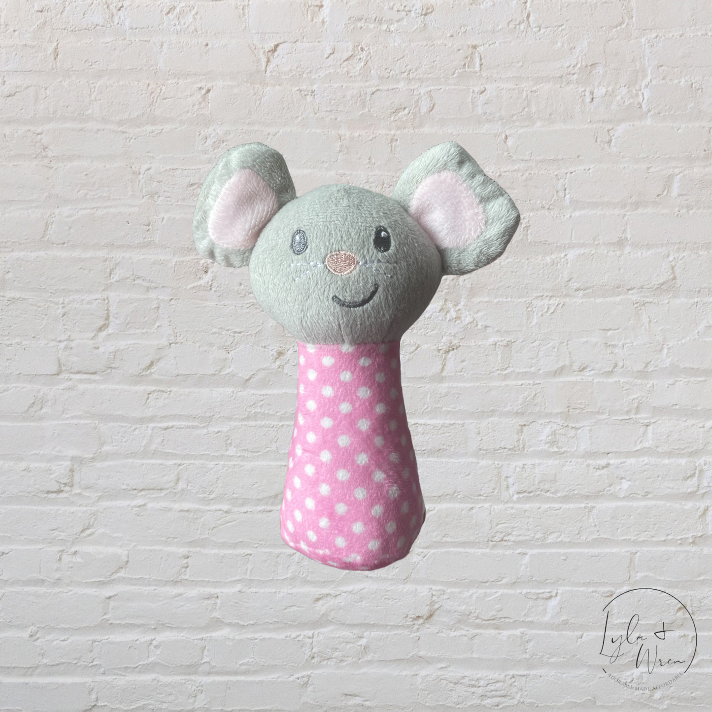 LittleMiracles Plush Mouse Rattle