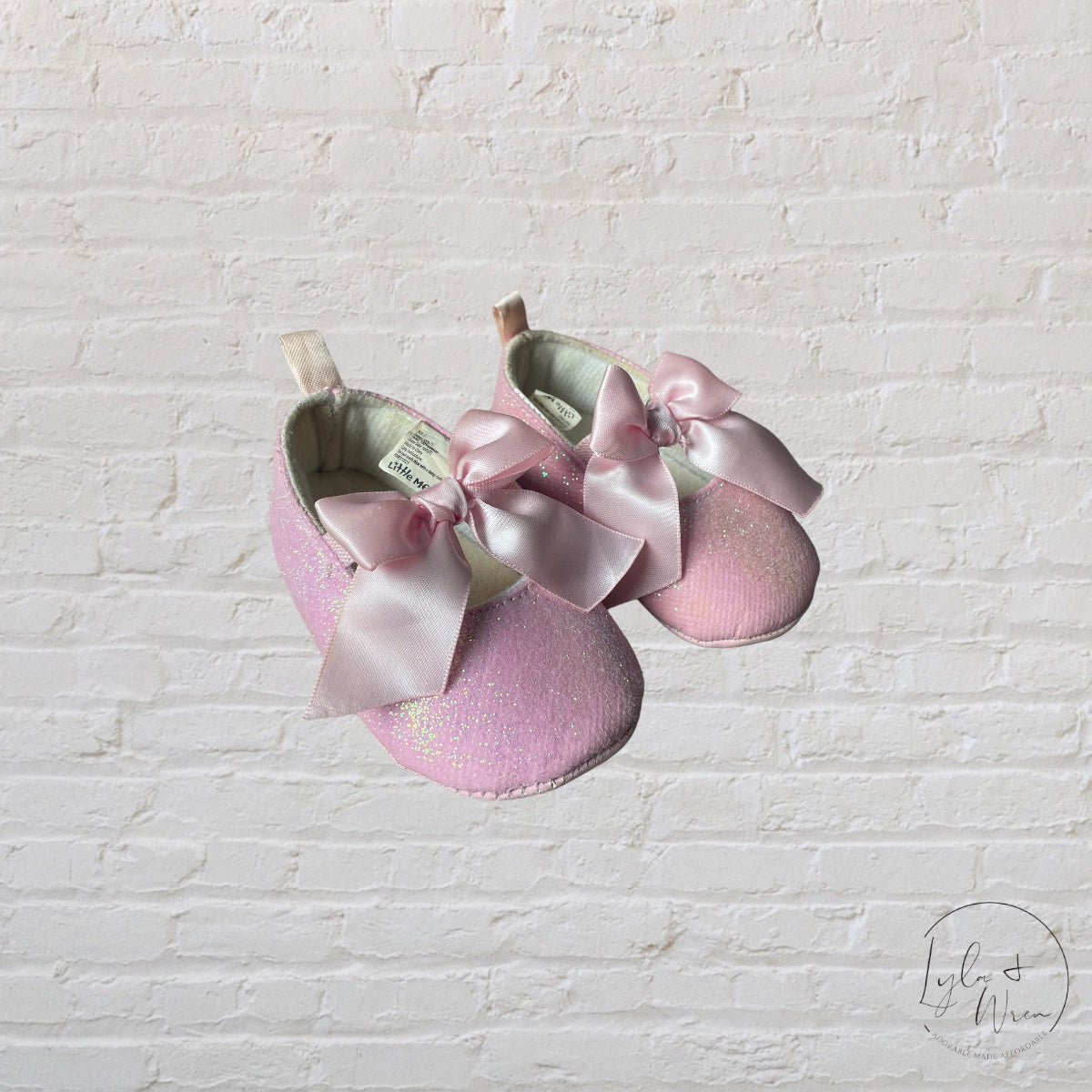 Little Me Pink Sparkle Slippers | Infant Size 2