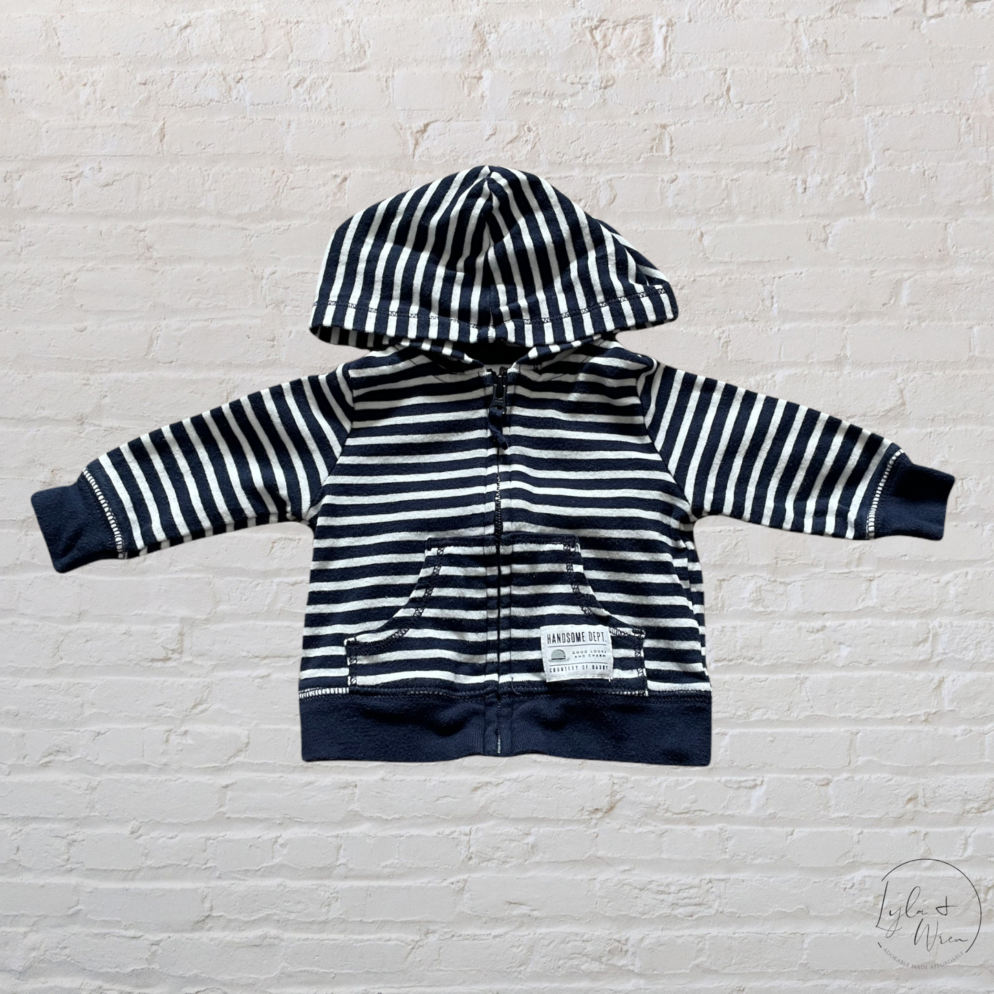 Carter’s Navy & White “Handsome Dept… Courtesy of Daddy” Hoodie | NB