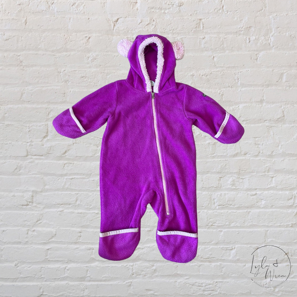 Columbia Purple Bunting Fleece Suit | 3-6 M