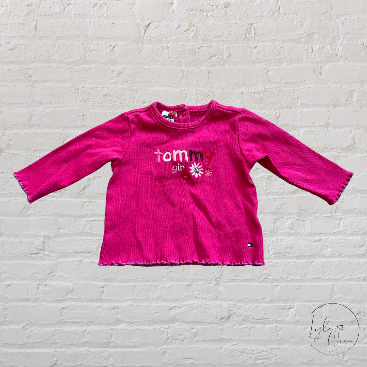 Tommy Hilfiger “Tommy Girl” Long Sleeve Shirt | 3-6 M