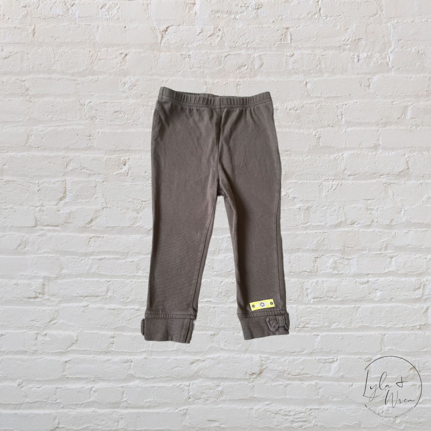 Brown Ankle Bow Pants | 12-18 M