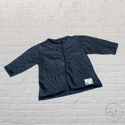 Blue Seven Button Up Cardigan | 3-6 M